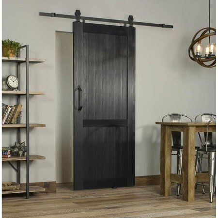 POWERHOUSE 84 x 36 in. Black H-Style PVC Barn Door Kit PO3596869